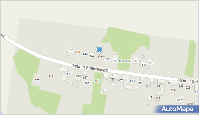 Wojkowice, Króla Jana III Sobieskiego, 642, mapa Wojkowice