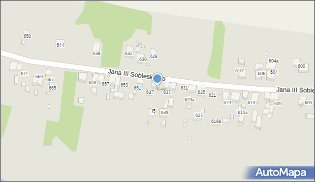 Wojkowice, Króla Jana III Sobieskiego, 643, mapa Wojkowice