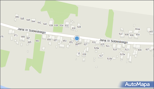 Wojkowice, Króla Jana III Sobieskiego, 647, mapa Wojkowice