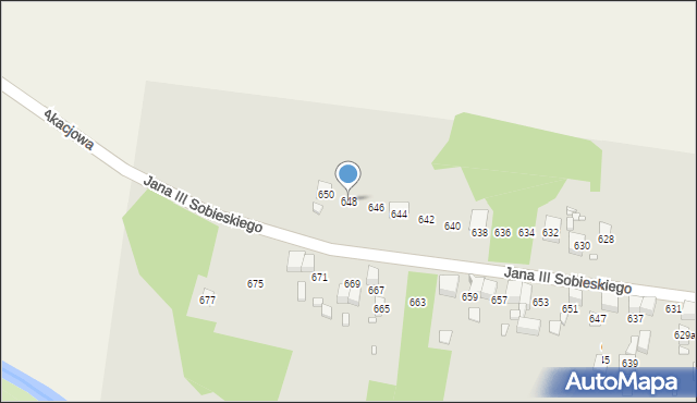 Wojkowice, Króla Jana III Sobieskiego, 648, mapa Wojkowice