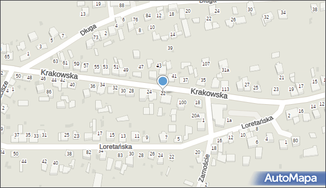 Wojnicz, Krakowska, 22, mapa Wojnicz