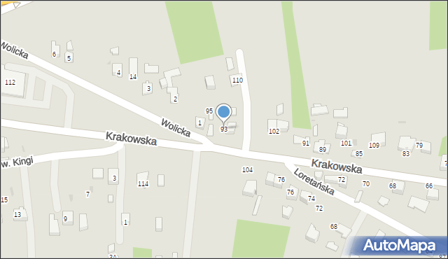Wojnicz, Krakowska, 93, mapa Wojnicz