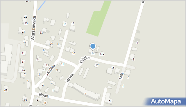 Wojnicz, Krótka, 14, mapa Wojnicz