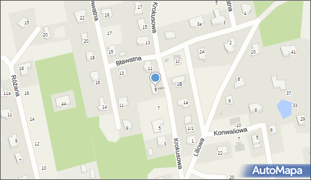 Wójtowo, Krokusowa, 9, mapa Wójtowo