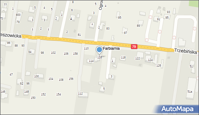 Wola Filipowska, Krzeszowicka, 116, mapa Wola Filipowska