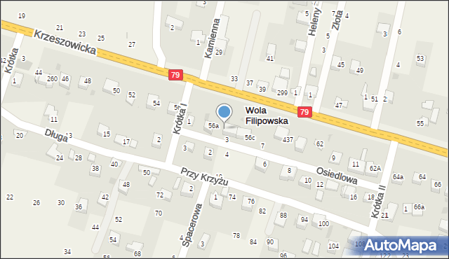 Wola Filipowska, Krzeszowicka, 56b, mapa Wola Filipowska