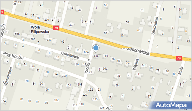 Wola Filipowska, Krzeszowicka, 64a, mapa Wola Filipowska