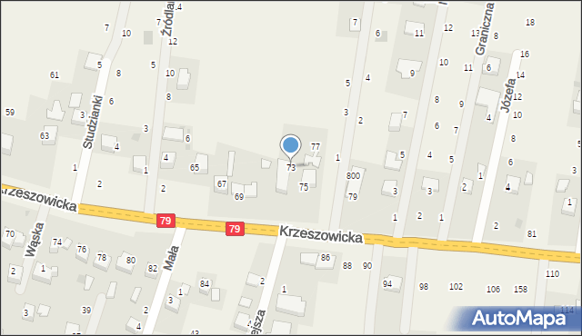 Wola Filipowska, Krzeszowicka, 73, mapa Wola Filipowska