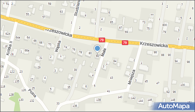 Wola Filipowska, Krzeszowicka, 82, mapa Wola Filipowska