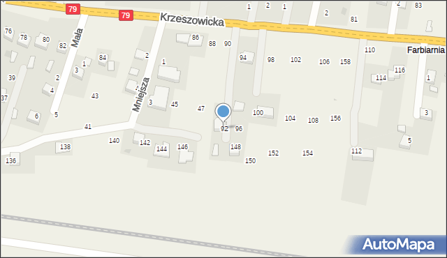 Wola Filipowska, Krzeszowicka, 92, mapa Wola Filipowska