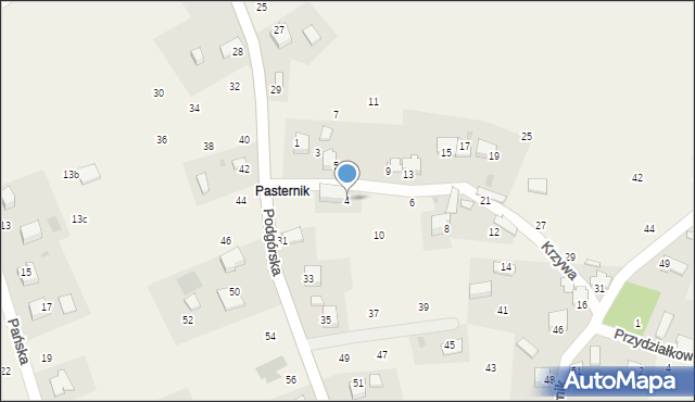 Wola Filipowska, Krzywa, 4, mapa Wola Filipowska