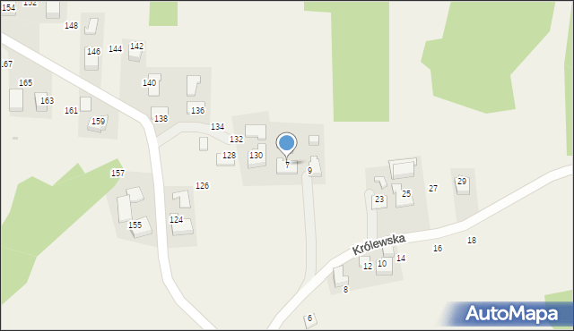 Wola Radziszowska, Królewska, 7, mapa Wola Radziszowska