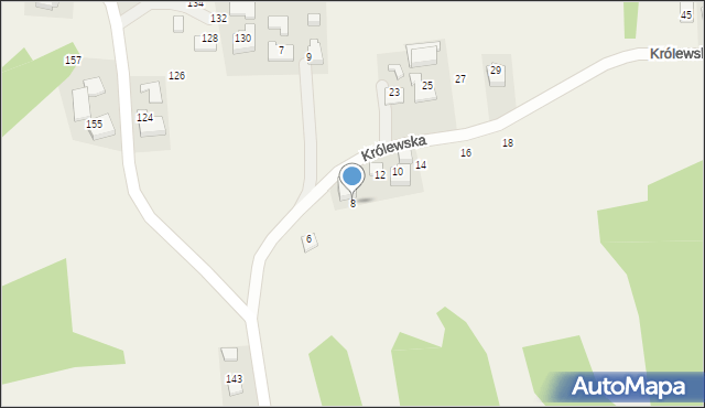 Wola Radziszowska, Królewska, 8, mapa Wola Radziszowska