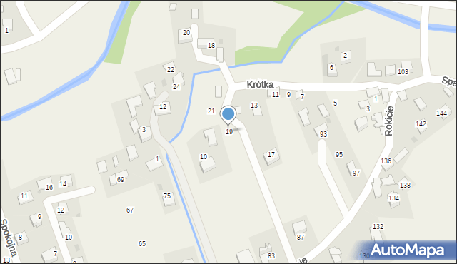 Wola Radziszowska, Krótka, 19, mapa Wola Radziszowska