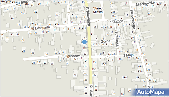 Wolbrom, Krakowska, 10, mapa Wolbrom