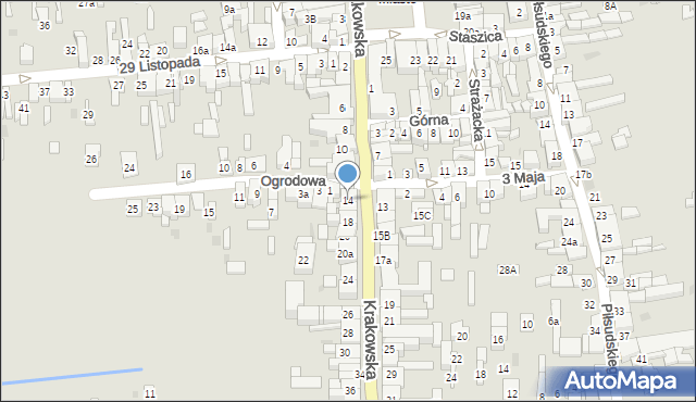 Wolbrom, Krakowska, 14, mapa Wolbrom