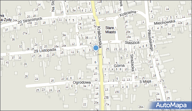 Wolbrom, Krakowska, 4, mapa Wolbrom