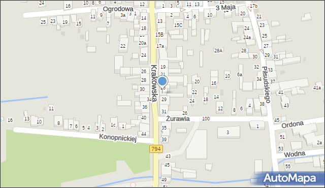 Wolbrom, Krakowska, 27, mapa Wolbrom