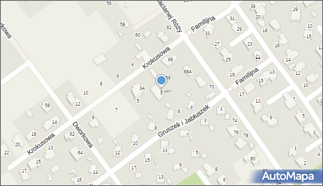 Wólka Kozodawska, Krokusowa, 3, mapa Wólka Kozodawska