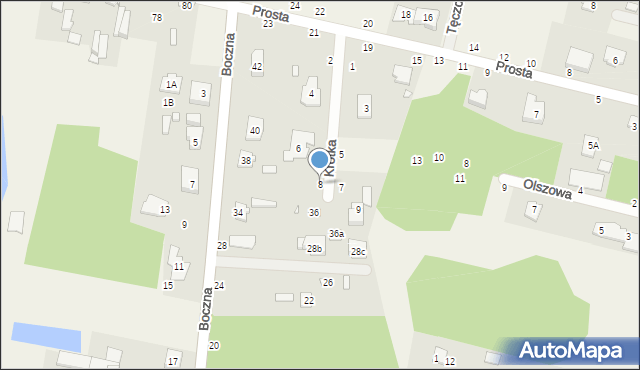 Wólka Mińska, Krótka, 8, mapa Wólka Mińska