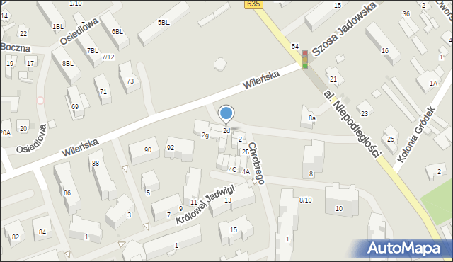 Wołomin, Króla Bolesława Chrobrego, 2d, mapa Wołomin