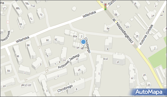 Wołomin, Króla Bolesława Chrobrego, 4A, mapa Wołomin