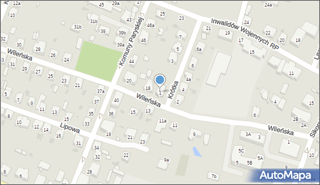 Wołów, Krótka, 1, mapa Wołów