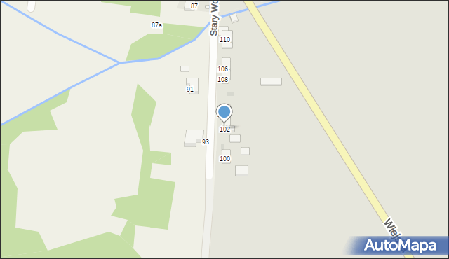 Wołów, Krzywy Wołów, 102, mapa Wołów