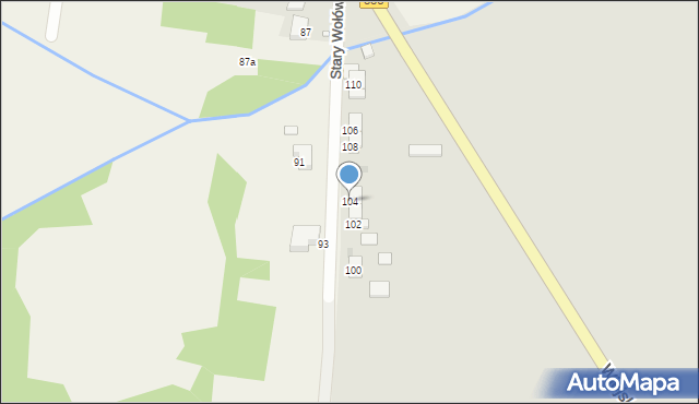 Wołów, Krzywy Wołów, 104, mapa Wołów