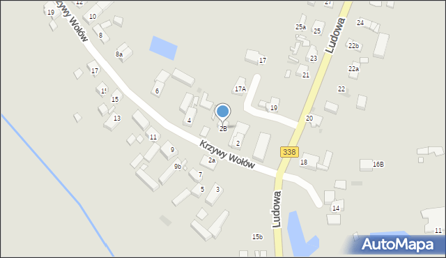Wołów, Krzywy Wołów, 2B, mapa Wołów