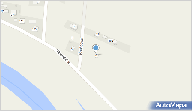 Wołowice, Krańcowa, 6, mapa Wołowice