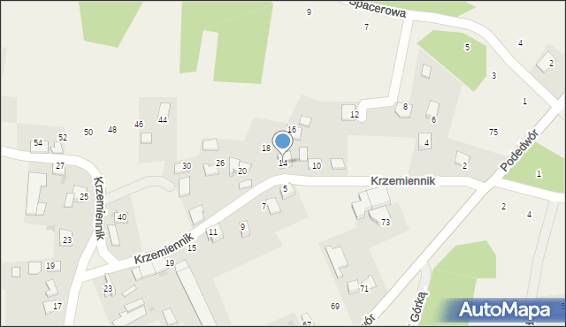 Wołowice, Krzemiennik, 14, mapa Wołowice