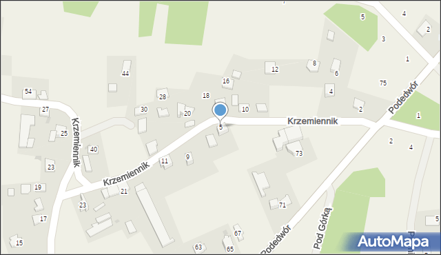 Wołowice, Krzemiennik, 5, mapa Wołowice