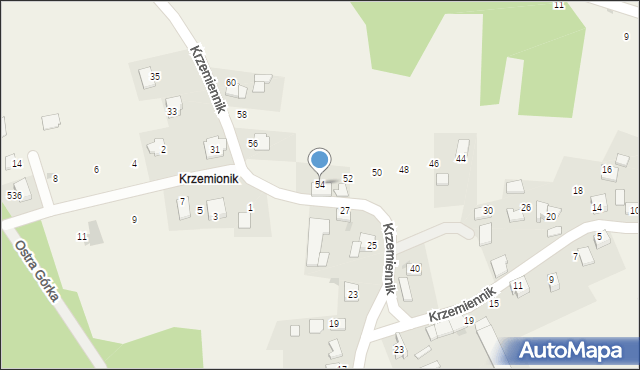 Wołowice, Krzemiennik, 54, mapa Wołowice