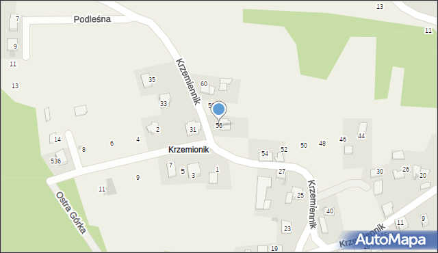 Wołowice, Krzemiennik, 56, mapa Wołowice