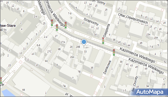 Wrocław, Króla Kazimierza Wielkiego, 31-33, mapa Wrocławia