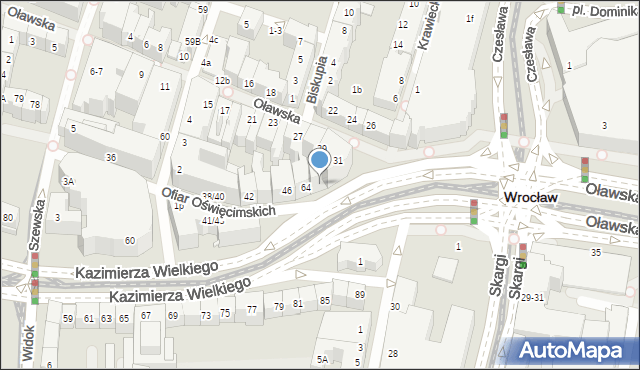 Wrocław, Króla Kazimierza Wielkiego, 66, mapa Wrocławia