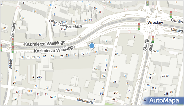 Wrocław, Króla Kazimierza Wielkiego, 83, mapa Wrocławia