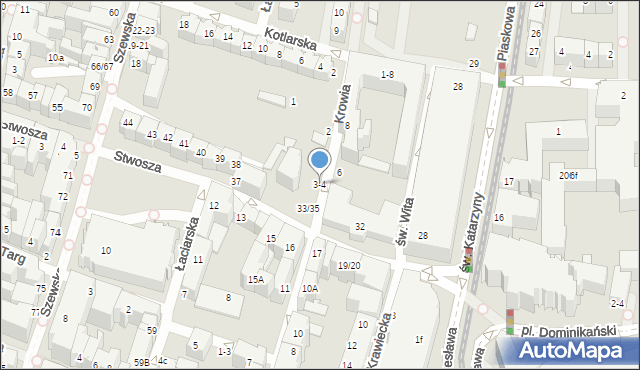 Wrocław, Krowia, 3-4, mapa Wrocławia