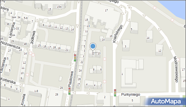 Wrocław, Kraińskiego Wincentego, ks., 12, mapa Wrocławia