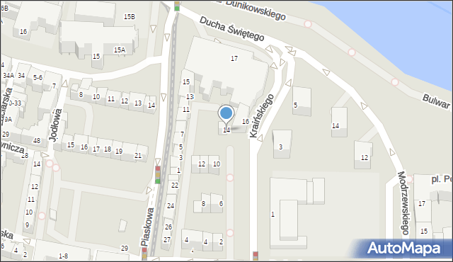 Wrocław, Kraińskiego Wincentego, ks., 14, mapa Wrocławia