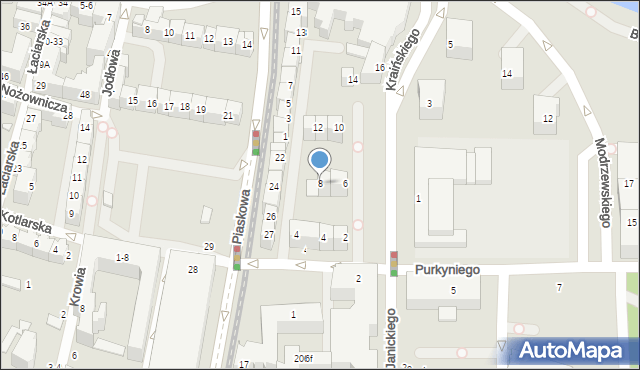 Wrocław, Kraińskiego Wincentego, ks., 8, mapa Wrocławia