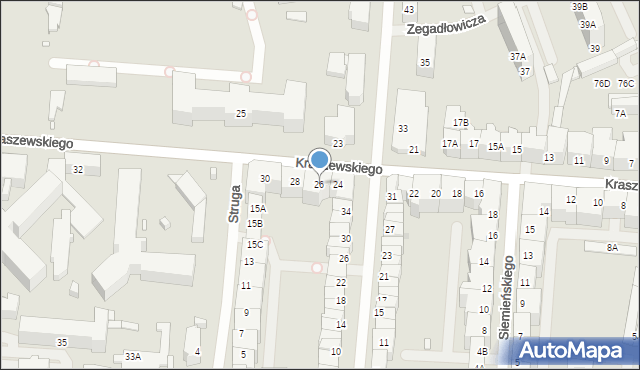 Wrocław, Kraszewskiego Józefa Ignacego, 26, mapa Wrocławia
