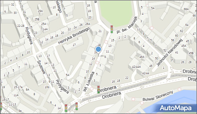 Wrocław, Króla Władysława Łokietka, 12c, mapa Wrocławia