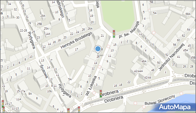 Wrocław, Króla Władysława Łokietka, 16, mapa Wrocławia
