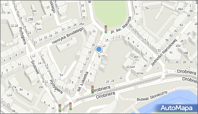 Wrocław, Króla Władysława Łokietka, 9, mapa Wrocławia