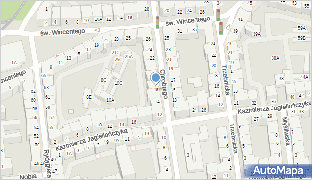 Wrocław, Króla Bolesława Chrobrego, 16, mapa Wrocławia