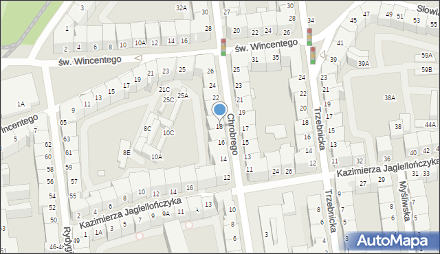 Wrocław, Króla Bolesława Chrobrego, 18, mapa Wrocławia