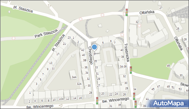 Wrocław, Króla Bolesława Chrobrego, 37, mapa Wrocławia