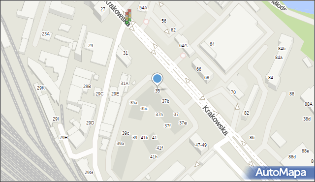 Wrocław, Krakowska, 35, mapa Wrocławia